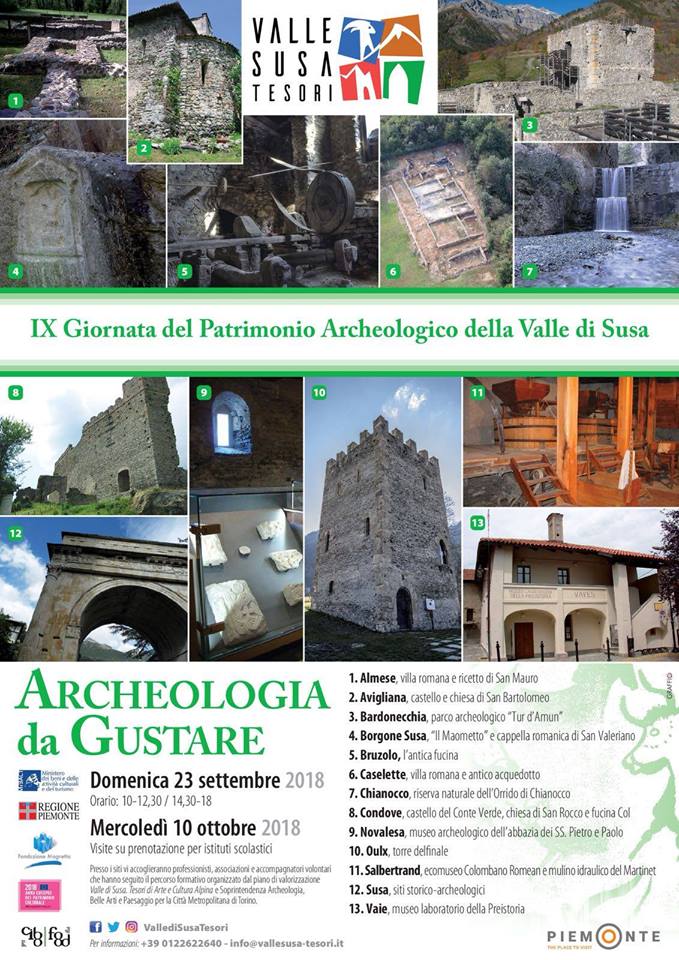 IX Giornata del Patrimonio Archeologico della Valle di Susa